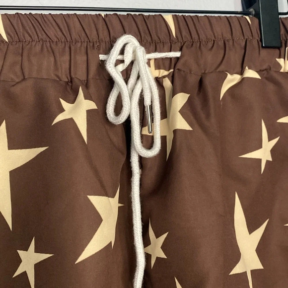 ROMWE Prep Mens Star Print Drawstring Waist Shorts Sz small - Picture 5 of 8